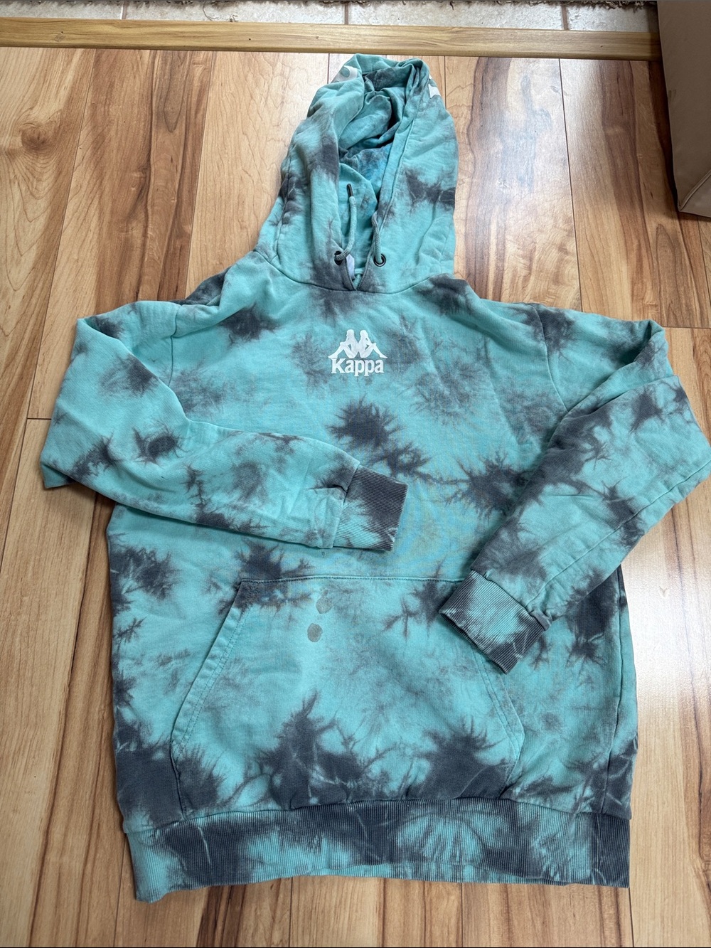 Kappa Teal and grayish  Tie-Dye Crewneck Hoodie
